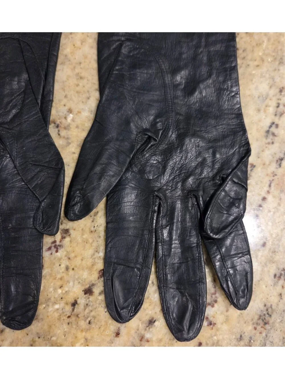 Vintage Womens Size S Black Leather Formal 12